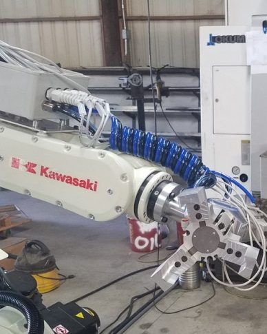 KAWASAKI MACHINE TENDING ROBOT WITH TOOLING